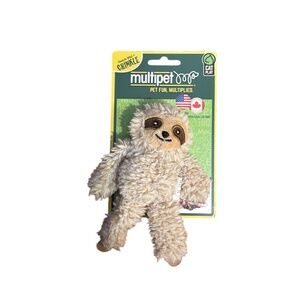 Mulitpet 5 Inch Sloth Cat Toy Magical Hairy -- Colors Vary NEW